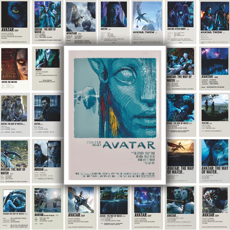 Desk Setup Poster - 50pcs Stiker Poster Film Avatar untuk