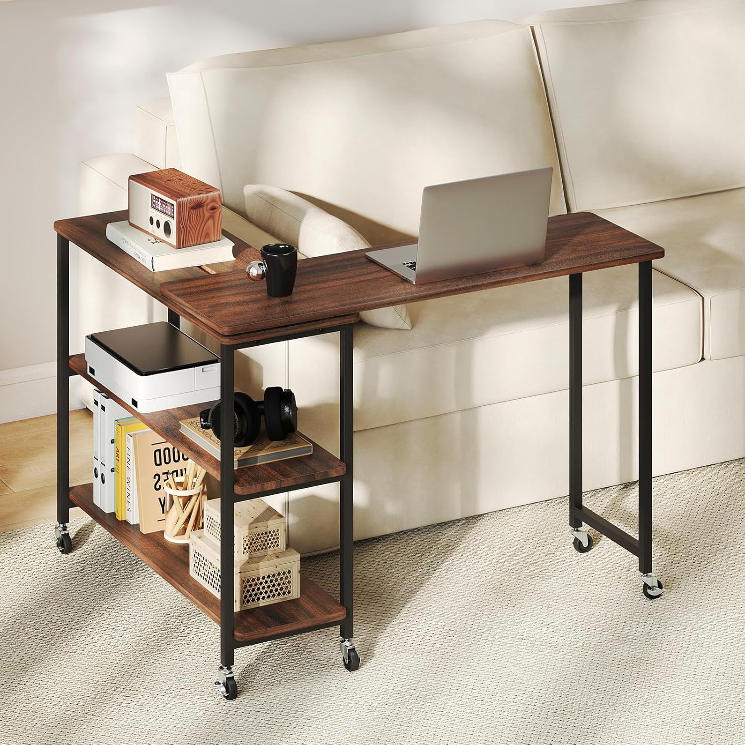 Desk Setup Ideas - 360 ° Meja Samping Putar dengan