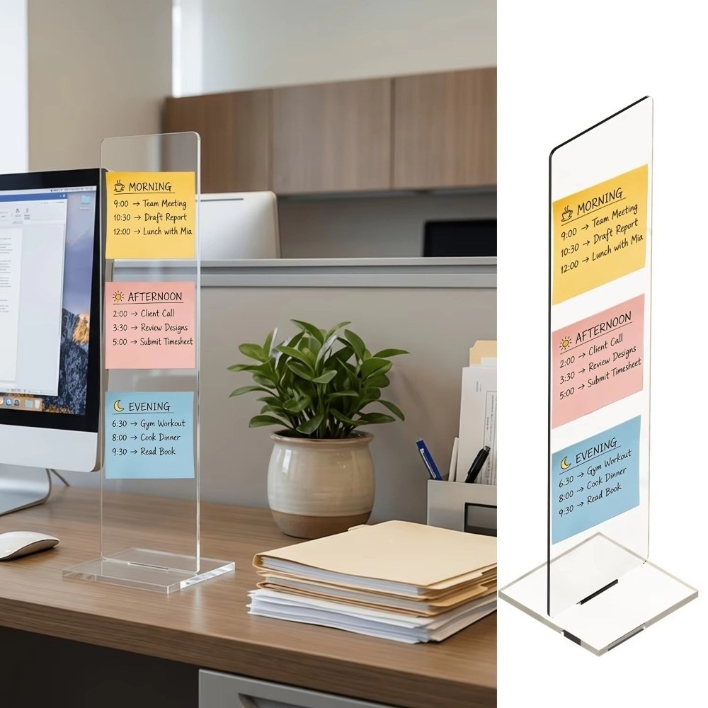 Desk Setup Home Office - Papan Pesan Memo Akrilik Tahan Lama,