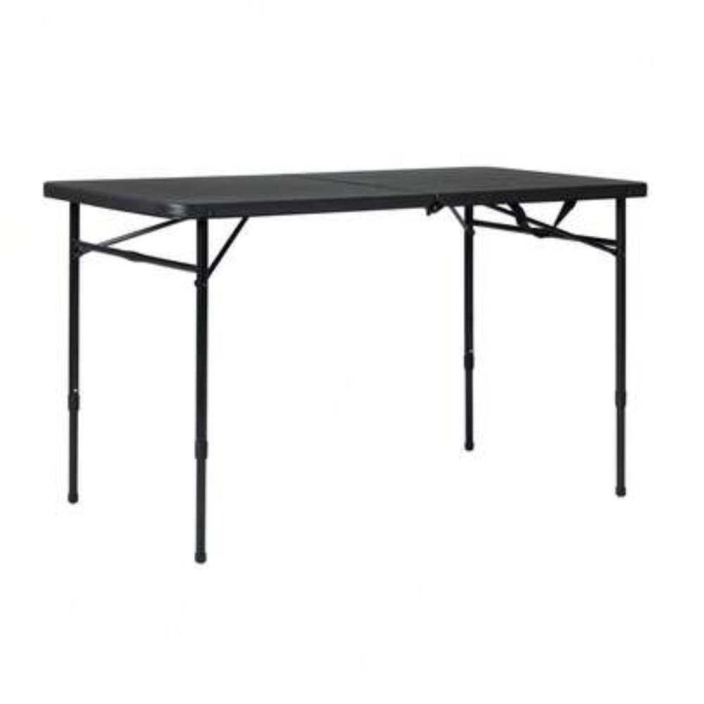 Desk Setup Black And Wood - Meja Lipat 4 Kaki yang Dapat