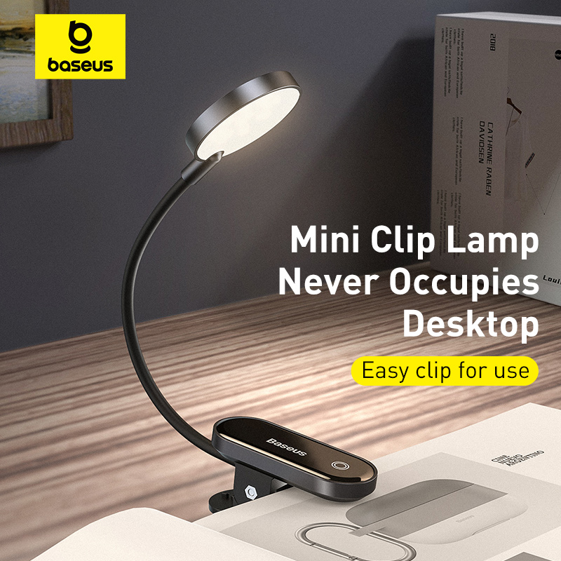 Desk Setup Ideas - Baseus Lampu Meja Portabel LED Klip