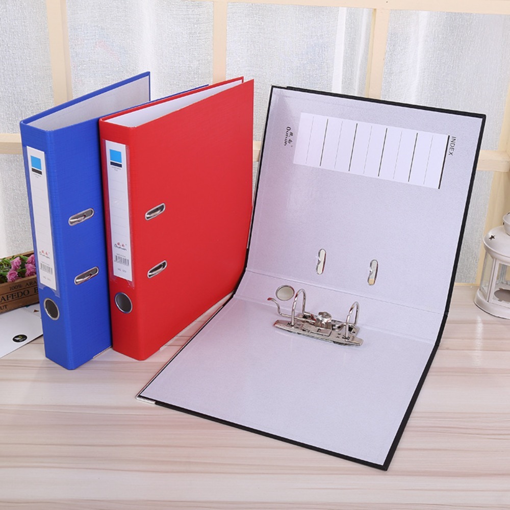 Ring Binder Box - Binder plastik dua lubang, perlengkapan kantor,