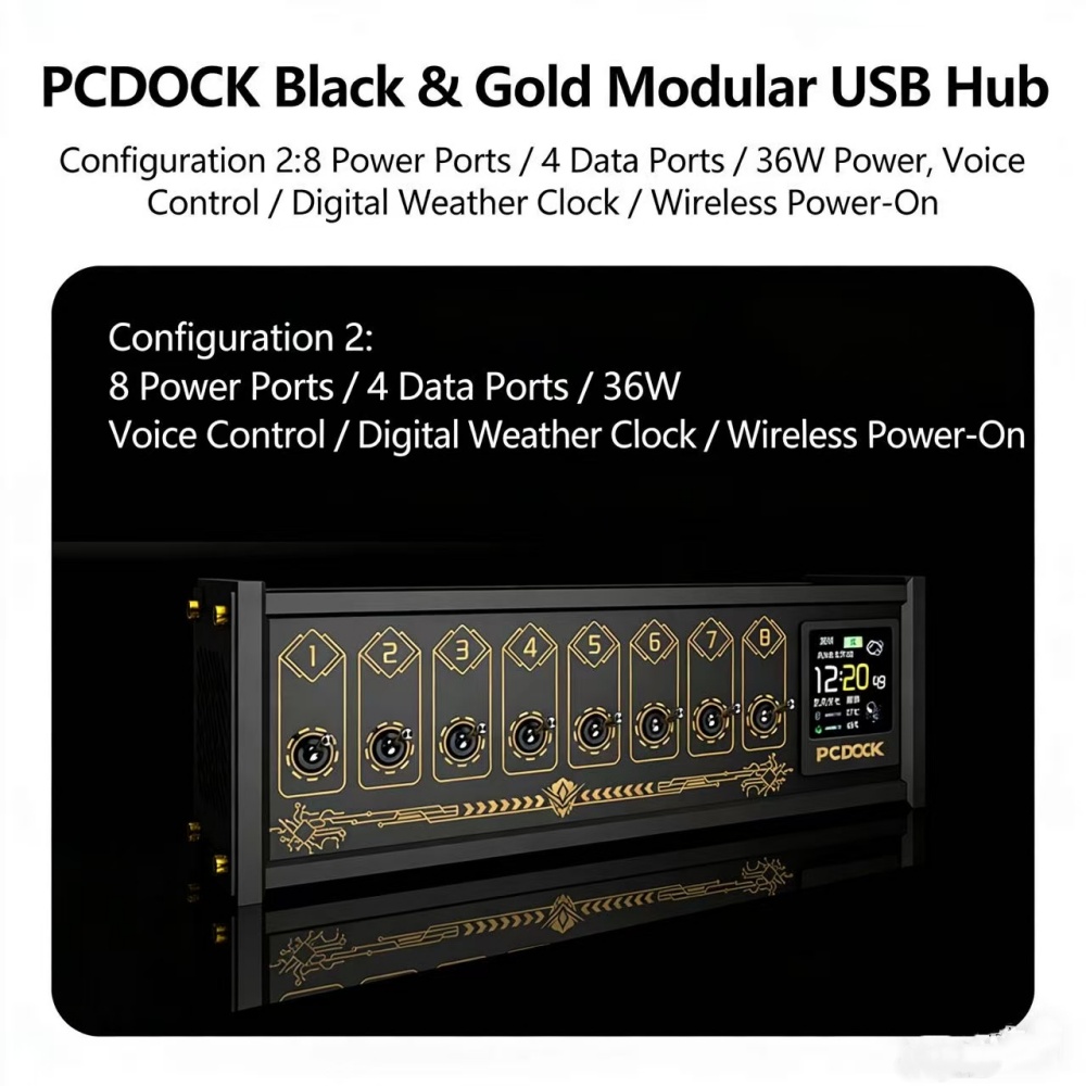 Desk Setup Tech - PCDOCK Blok Stopkontak USB Desktop dengan