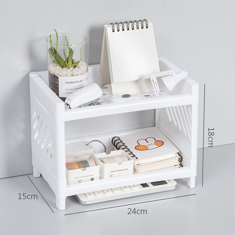 Desk Setup Home Office - Rak penyimpanan alat tulis banyak lapisan,