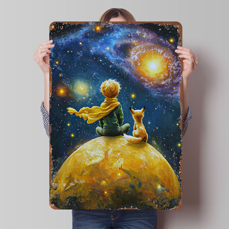 Desk Setup Poster - Poster Cetak Pangeran Kecil dan Rubah