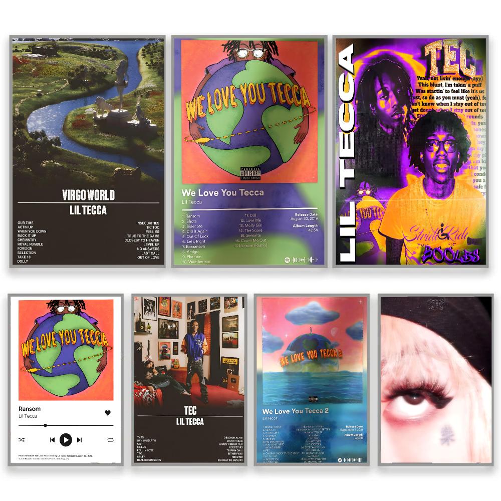 Desk Setup Poster - L-Lil Tecca Sampul Album Seni Hipster