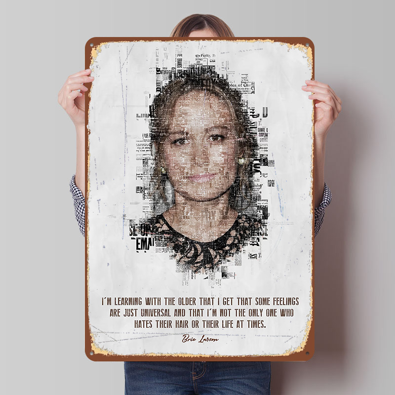 Desk Setup Poster - Poster Seni Kutipan Brie Larson, Seni