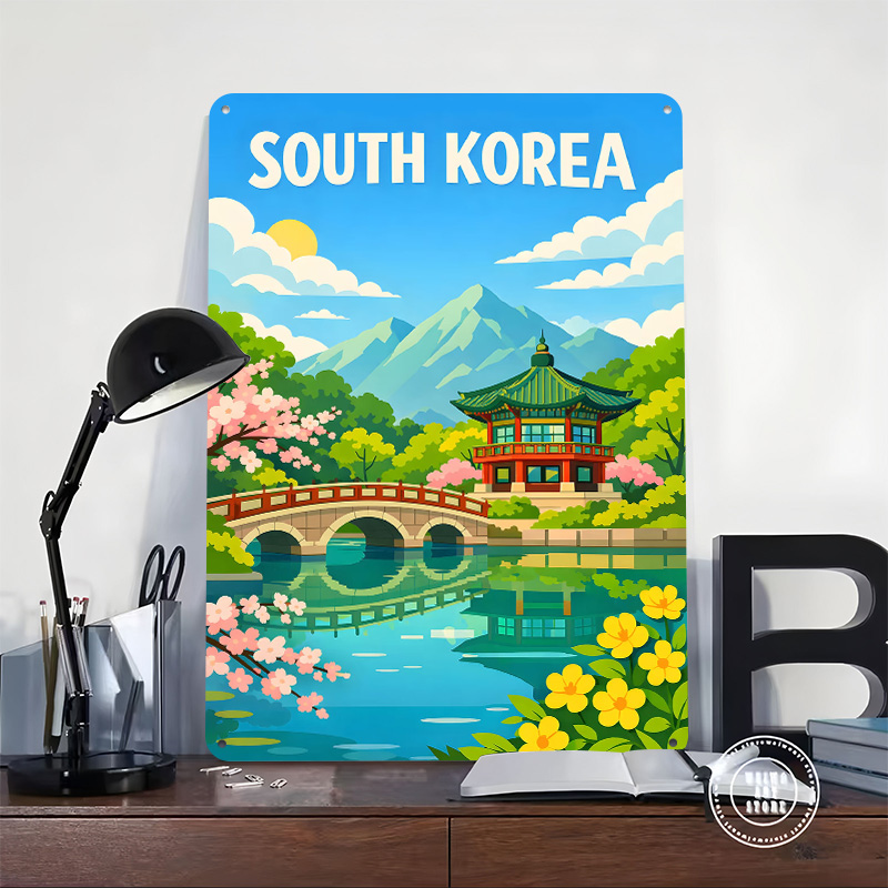 Poster Perjalanan Korea Selata - Desk Setup Poster ulasan dan harga