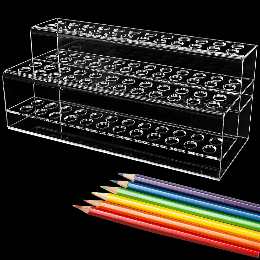 Penyimpanan Tempat Pena Akrili - Desk Setup Home Office ulasan dan harga