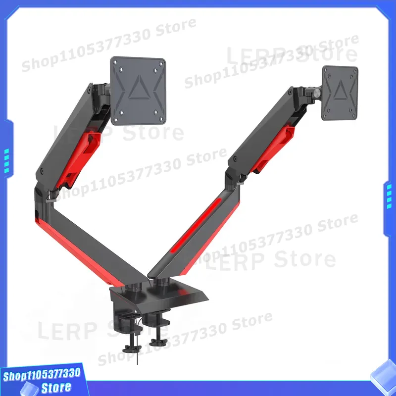 Penyangga Monitor Ganda Alumin - Desk Setup With Monitor Arm ulasan dan harga
