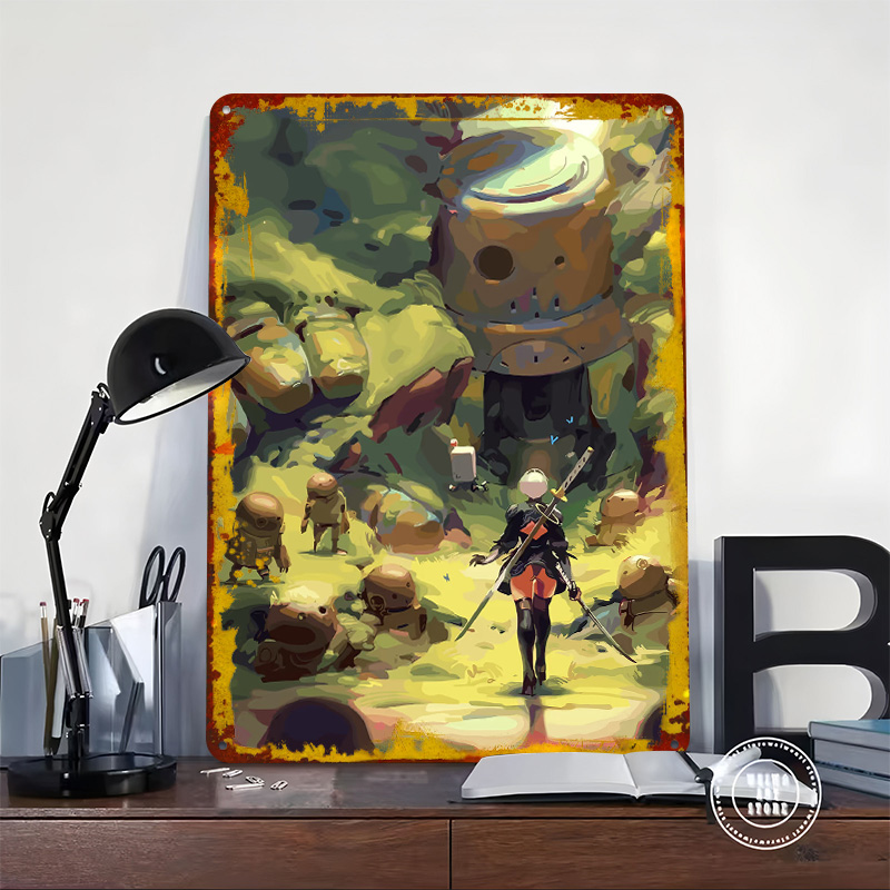 Nier Automata: 2B in Forest Me - Desk Setup Poster ulasan dan harga