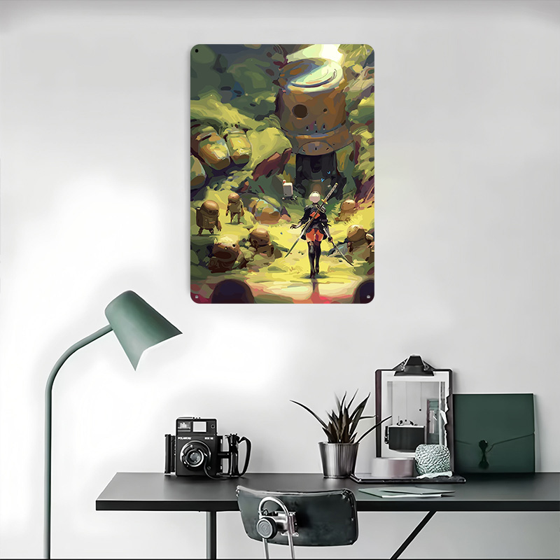 Nier Automata: 2B in Forest Me - Desk Setup Poster ulasan dan harga