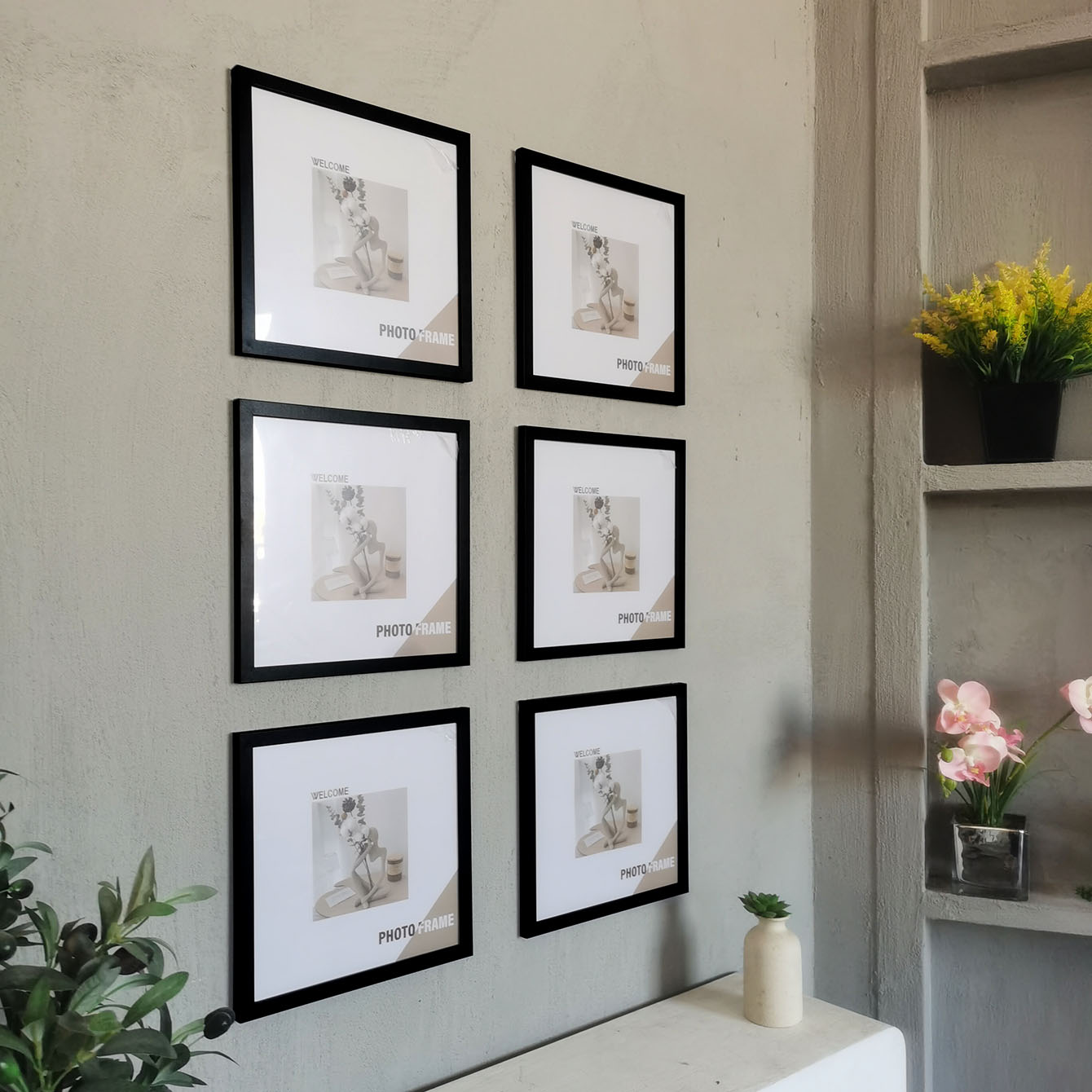 3 buah bingkai foto persegi ka - Desk Setup Poster ulasan dan harga