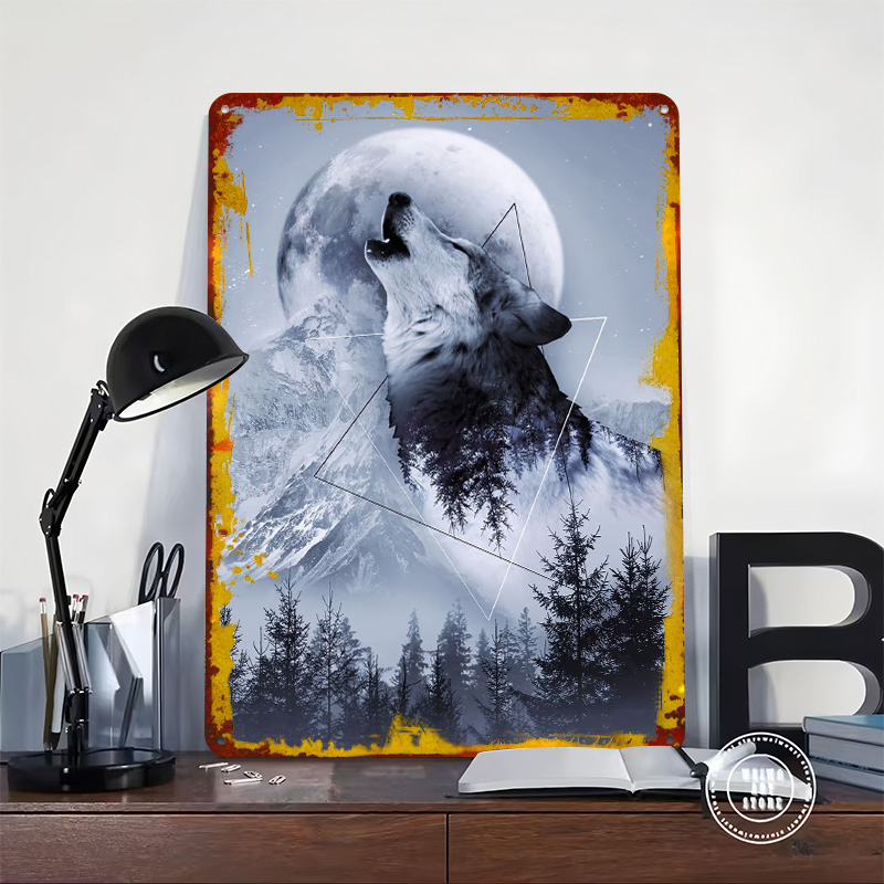 Poster Kaleng Howl With the Wo - Desk Setup Poster ulasan dan harga