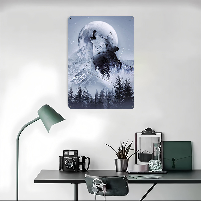 Poster Kaleng Howl With the Wo - Desk Setup Poster ulasan dan harga