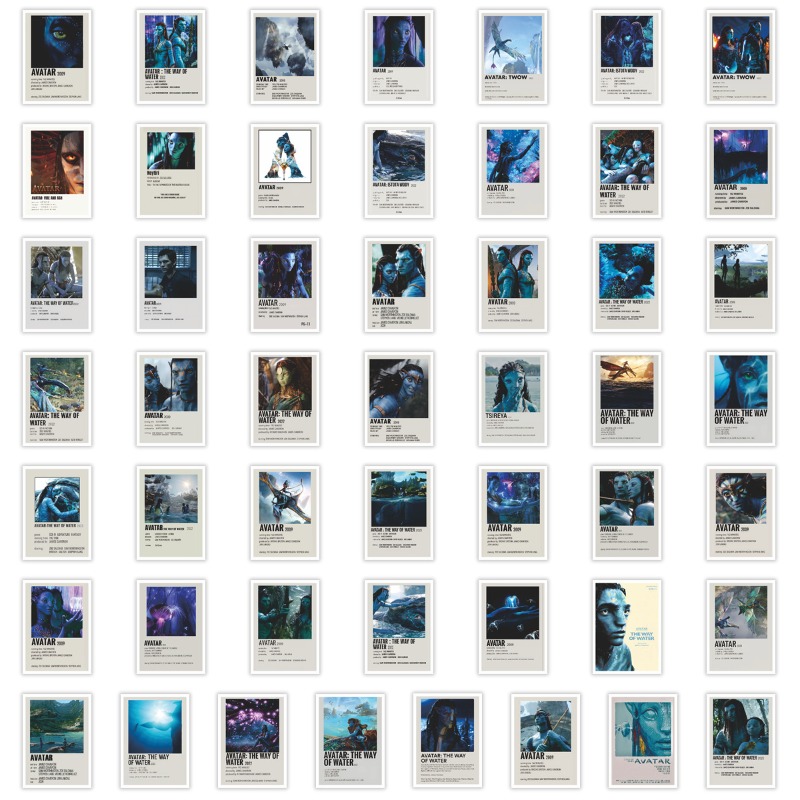 50pcs Stiker Poster Film Avata - Desk Setup Poster ulasan dan harga