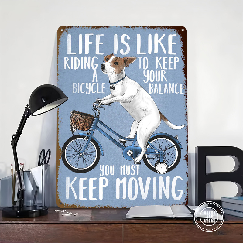 Poster Logam 'Life Is Like Rid - Desk Setup Poster ulasan dan harga
