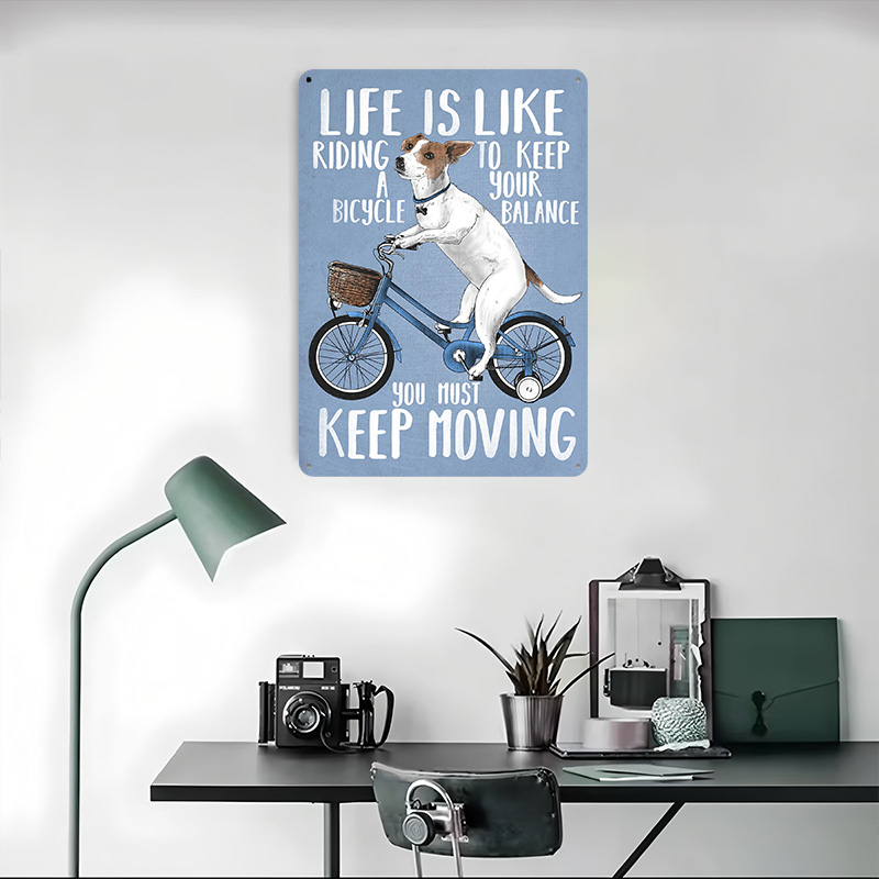 Poster Logam 'Life Is Like Rid - Desk Setup Poster ulasan dan harga