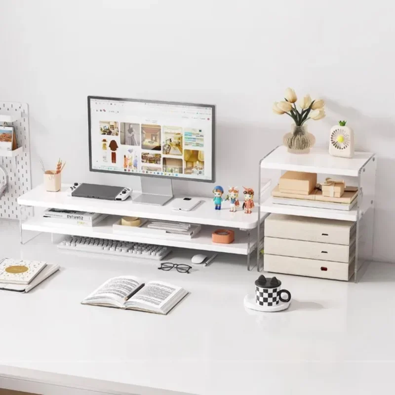 Braket Tinggi Tampilan Akrilik - Monitor Riser Wood ulasan dan harga