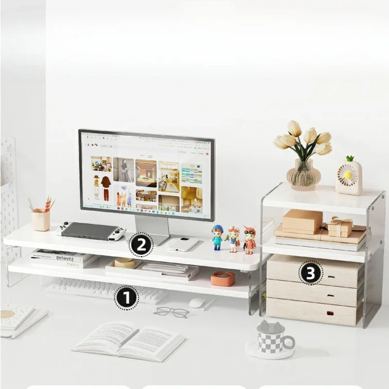 Braket Tinggi Tampilan Akrilik - Monitor Riser Wood ulasan dan harga