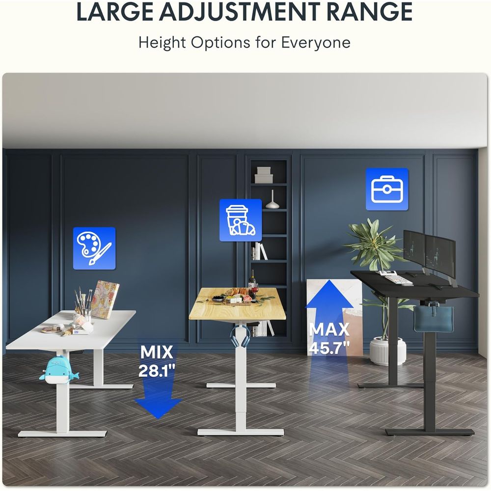 Meja Kerja Elektrik Satu Bagia - Desk Setup Black And Wood ulasan dan harga