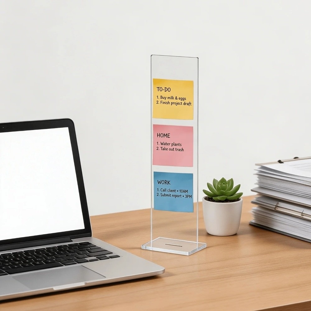 Papan Pesan Memo Akrilik Tahan - Desk Setup Home Office ulasan dan harga