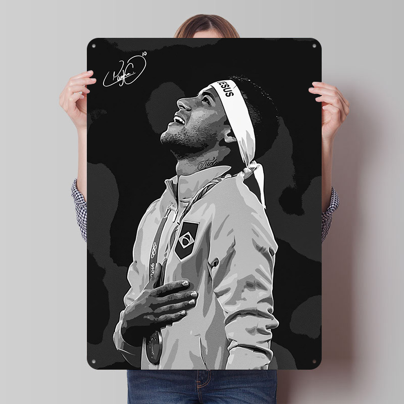 Neymar Jr. Poster Potret Kusto - Desk Setup Poster ulasan dan harga
