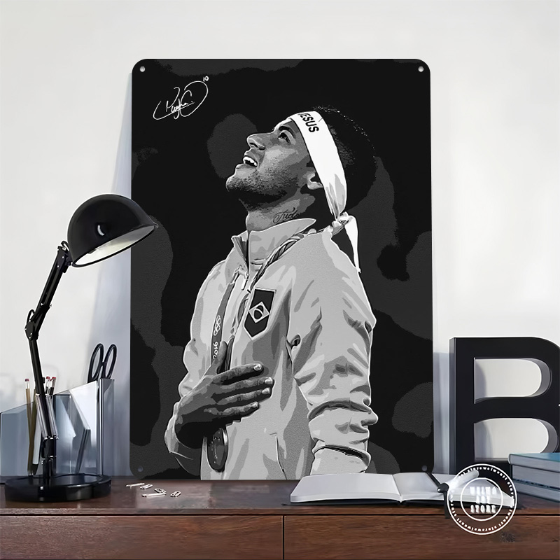 Neymar Jr. Poster Potret Kusto - Desk Setup Poster ulasan dan harga