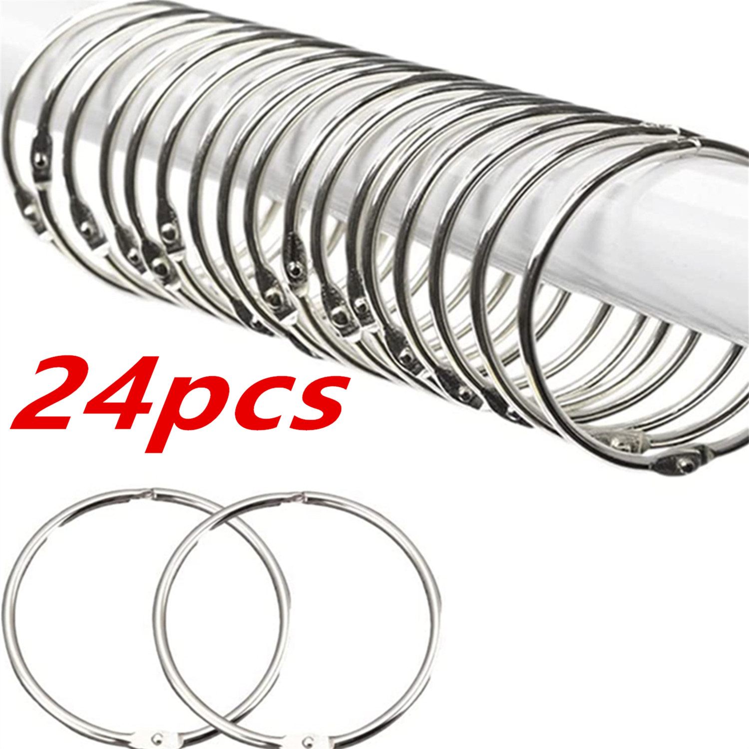 24 pak cincin tirai mandi, kai - Ring Binder Box ulasan dan harga