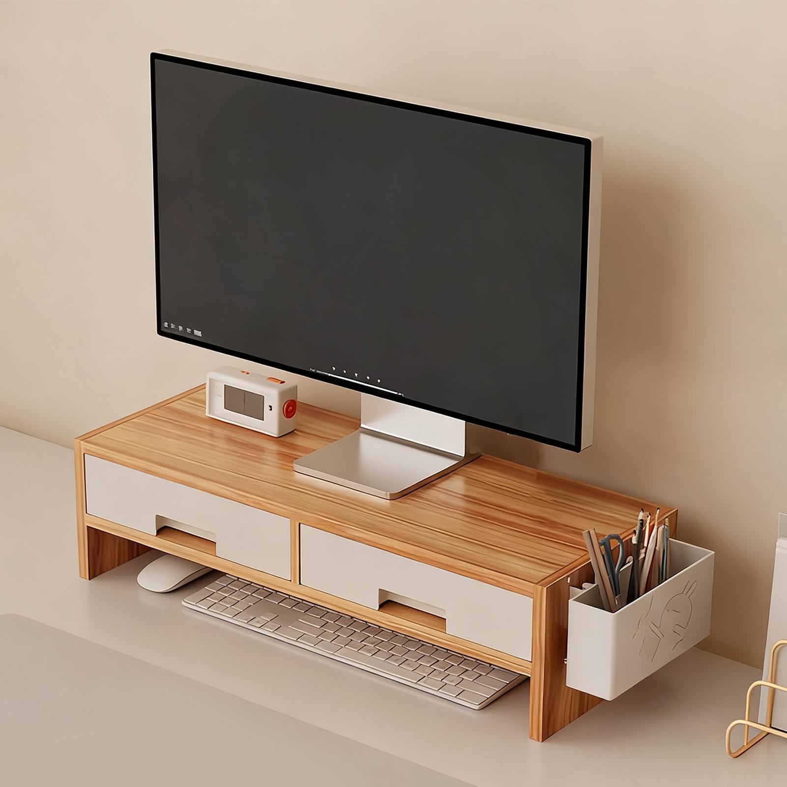 Penyangga Monitor Meja dengan  - Monitor Riser Wood ulasan dan harga