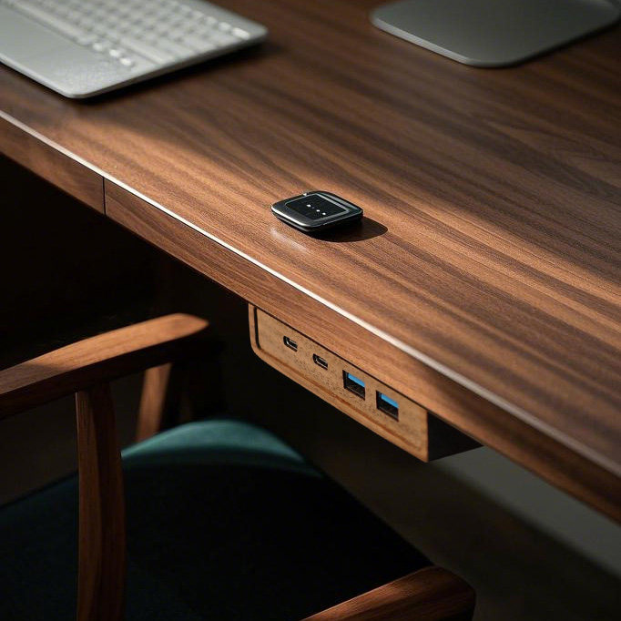 Hub USB 3.2 dengan Dudukan Per - Monitor Riser Wood ulasan dan harga