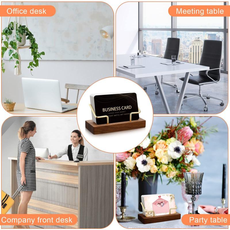 【A8】Tempat Kartu Nama Kayu, Or - Desk Setup Home Office ulasan dan harga