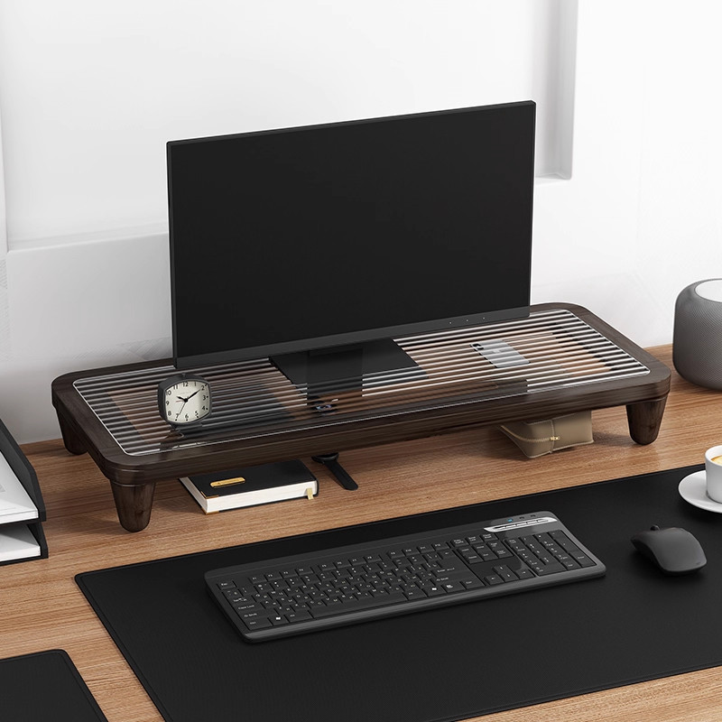 Penyangga Monitor Meja dengan  - Monitor Riser Wood ulasan dan harga