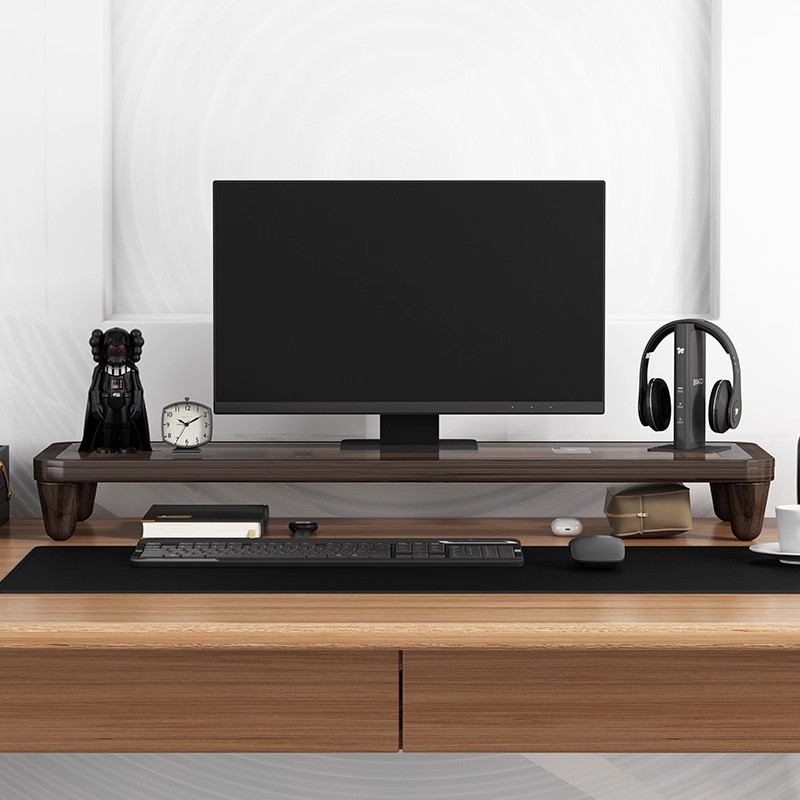 Penyangga Monitor Meja dengan  - Monitor Riser Wood ulasan dan harga