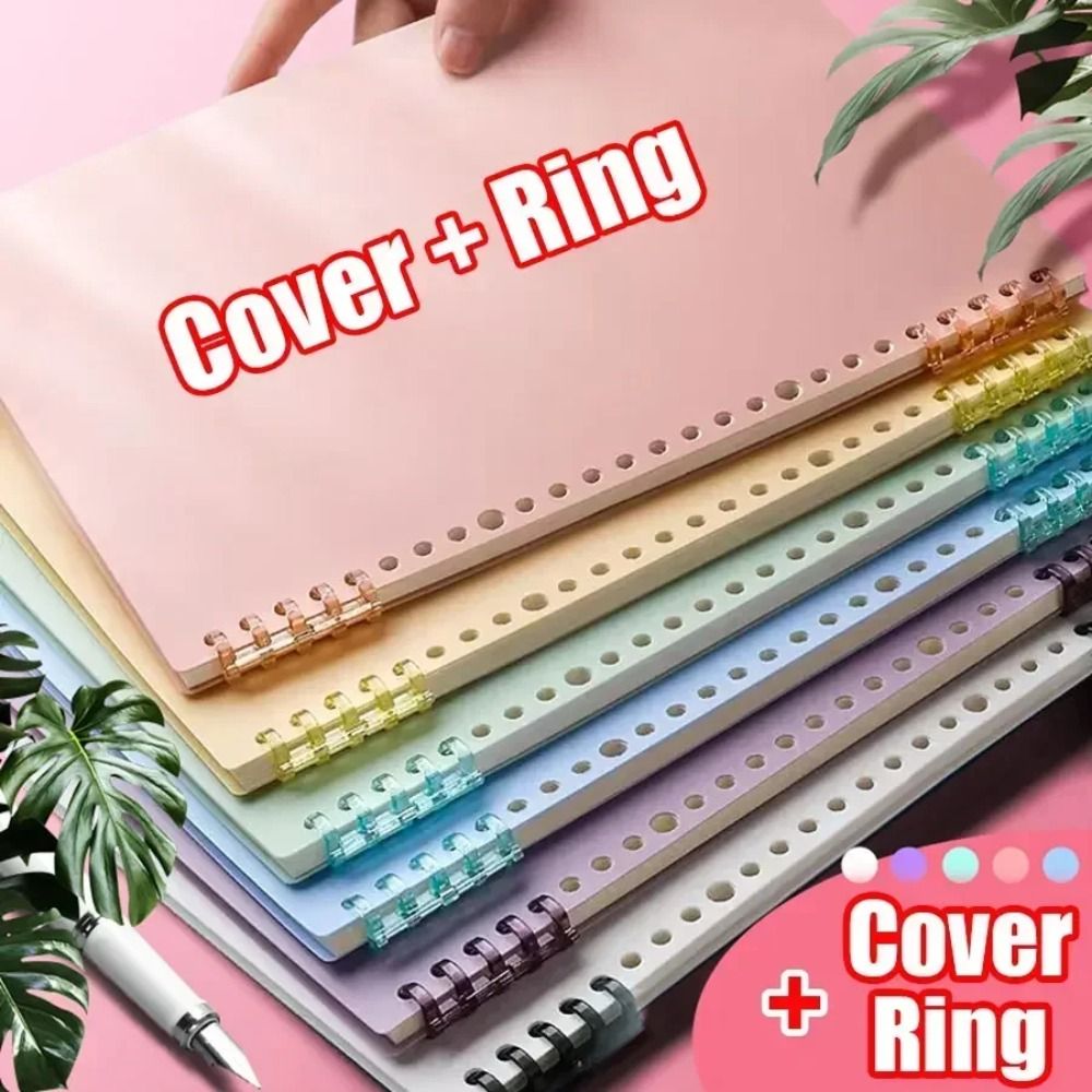 4Pcs Sampul Buku Loose-leaf PP - Ring Binder Box ulasan dan harga
