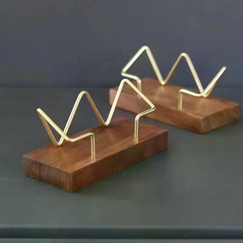 Tempat Kartu Nama Kayu, Organi - Desk Setup Home Office ulasan dan harga