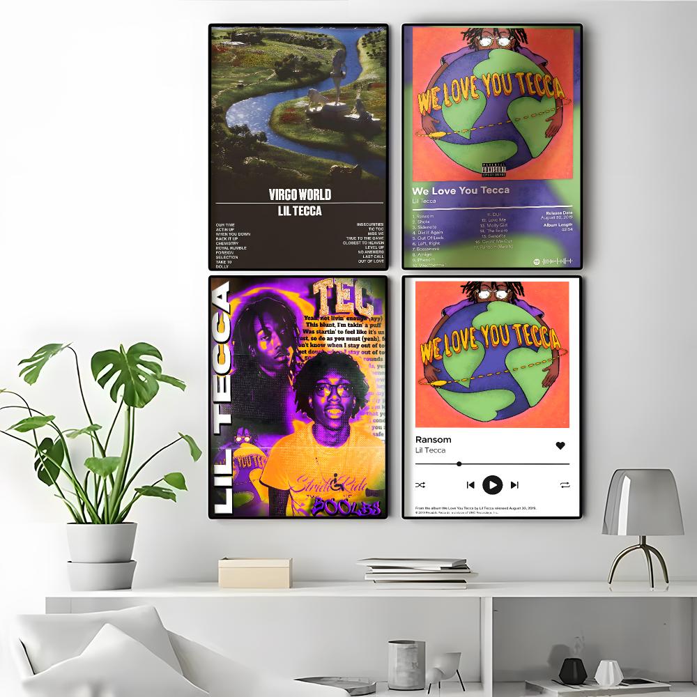 L-Lil Tecca Sampul Album Seni  - Desk Setup Poster ulasan dan harga