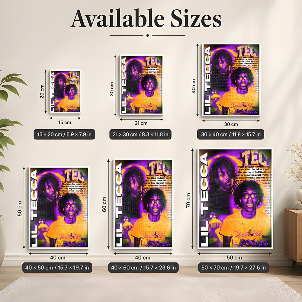 L-Lil Tecca Sampul Album Seni  - Desk Setup Poster ulasan dan harga