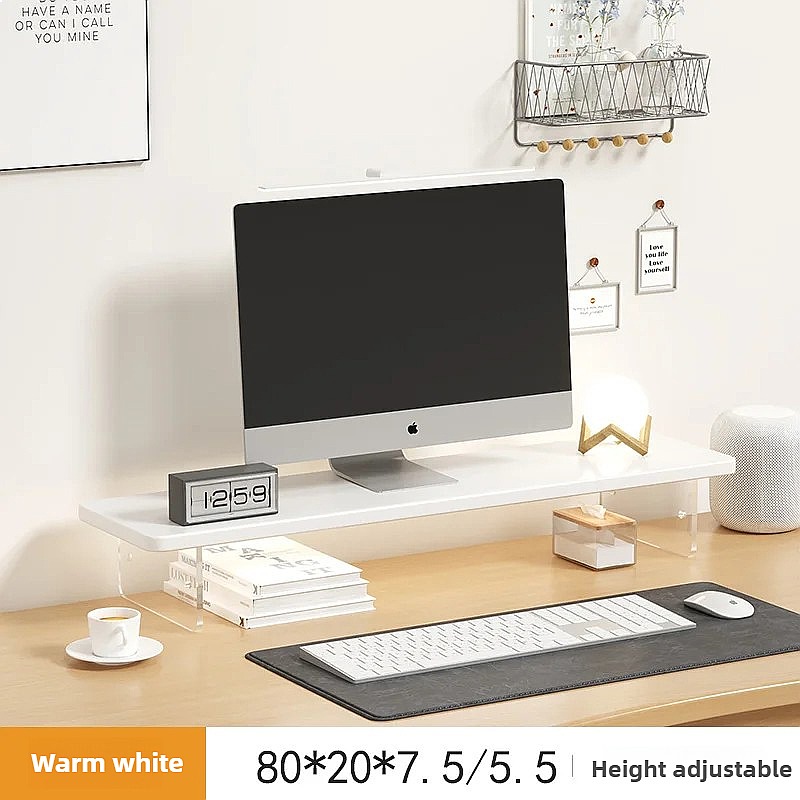 Penyangga Monitor Walnut, Dapa - Monitor Riser Wood ulasan dan harga